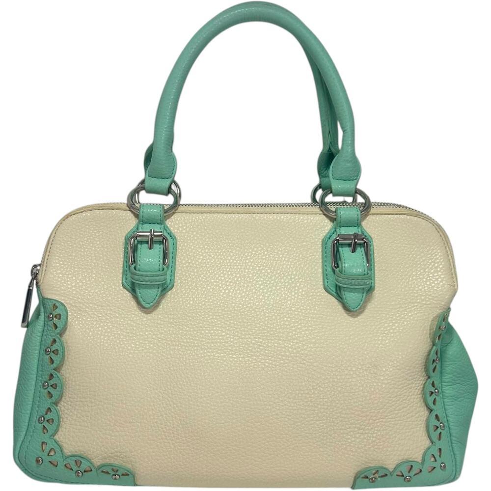 Charming Charlie Cream Teal Handbag Purse Cowgirl Western